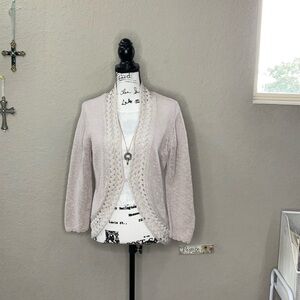 237 - Coldwater Creek Cream Knit Cardigan Sweater